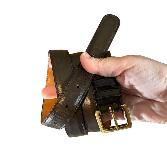 coach men's belts brown